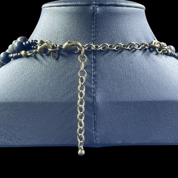 Premier Designs Multi Strand Necklace Chunky Statement Boho Artsy Vintage Goth - Picture 6 of 8